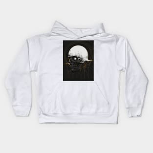 Death Mask Illustration Kids Hoodie